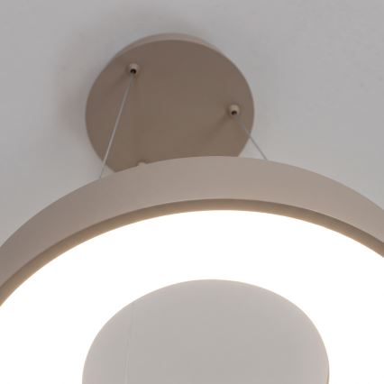 BRILAGI - suspension LED dimmable sur câble FALCON II LED/67W/230V 3000-6500K Ø 40 cm beige + télécommande