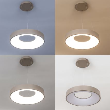 BRILAGI - suspension LED dimmable sur câble FALCON II LED/67W/230V 3000-6500K Ø 40 cm beige + télécommande