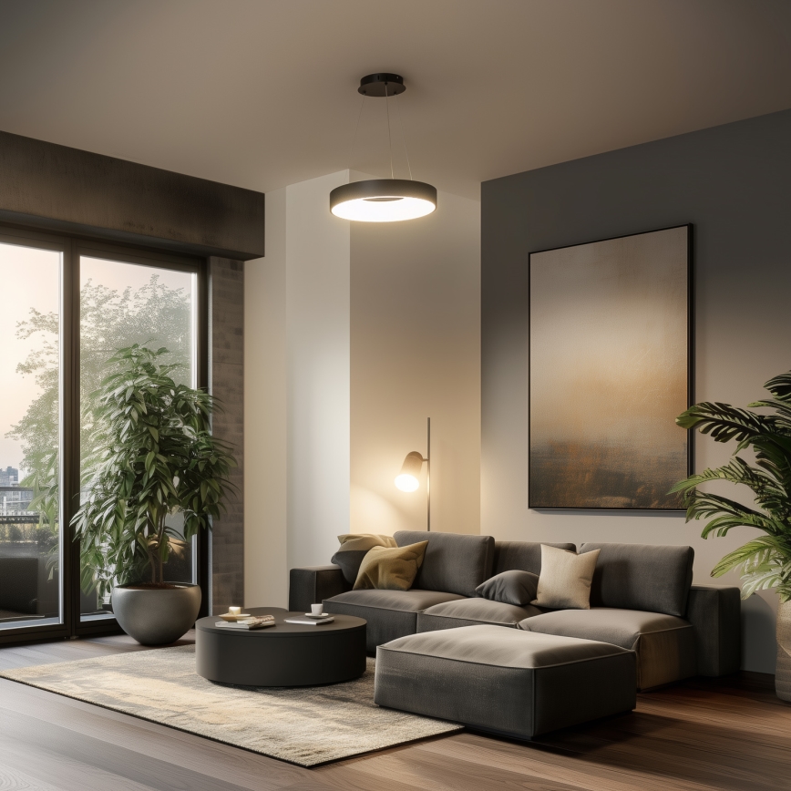 Brilagi - Suspension LED dimmable sur câble FALCON II LED/67W/230V 3000-6500K Ø 40 cm noir + télécommande