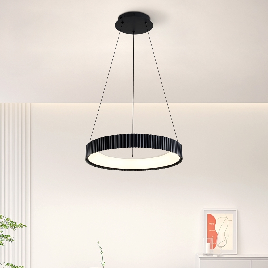 Brilagi - Lustre LED dimmable suspendu sur câble FALCON MODERN LED/30W/230V 3000–6500K Ø 40 cm noir + télécommande