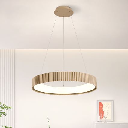 Brilagi - Suspension LED dimmable sur câble FALCON MODERN LED/54W/230V 3000-6500K Ø 60 cm beige + télécommande