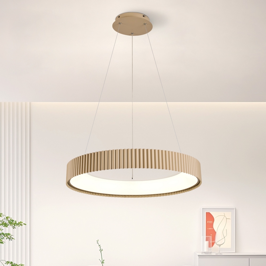 Brilagi - Suspension LED dimmable sur câble FALCON MODERN LED/54W/230V 3000-6500K Ø 60 cm beige + télécommande