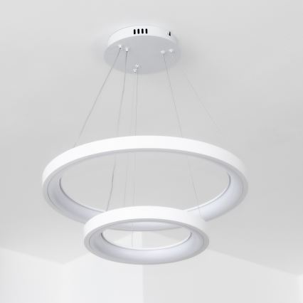 Brilagi - Suspension LED dimmable sur câble FALCON SLIM LED/68W/230V 3000-6500K Ø 50 cm blanc + télécommande