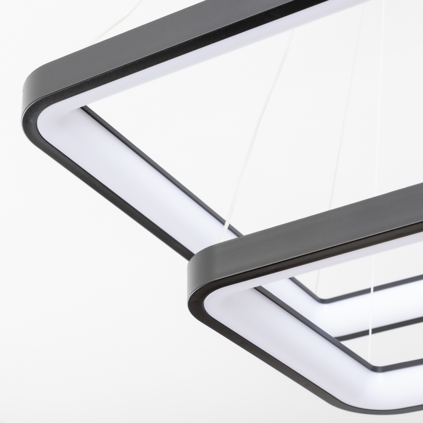 Brilagi - Suspension LED dimmable sur câble FALCON SLIM LED/78W/230V 3000-6500K 50x50 cm noire + télécommande