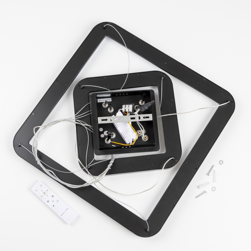 Brilagi - Suspension LED dimmable sur câble FALCON SLIM LED/78W/230V 3000-6500K 50x50 cm noire + télécommande