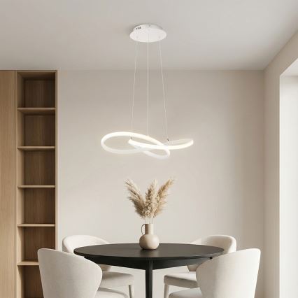 Brilagi - Suspension LED dimmable sur câble INFINITY LED/55W/230V 3000-6000K 50x50 cm blanche + télécommande