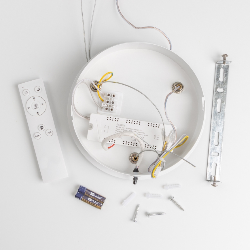 Brilagi - Suspension LED dimmable sur câble FALCON LED/40W/230V 3000-6500K Ø 45 cm blanche + télécommande