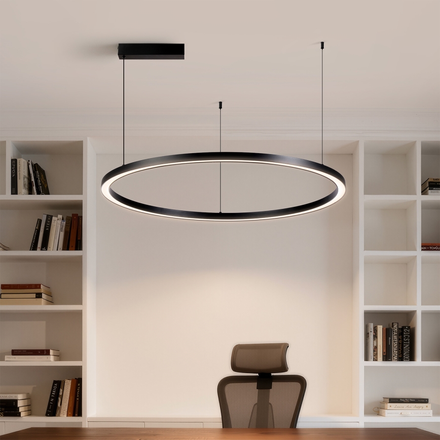 Brilagi - Suspension LED dimmable sur câble PORTOFINO LED/60W/230V 3000–6000K Ø 80 cm noir + télécommande