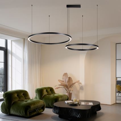 Brilagi - Suspension LED dimmable sur câble PORTOFINO LED/98W/230V 3000-6000K noir + télécommande