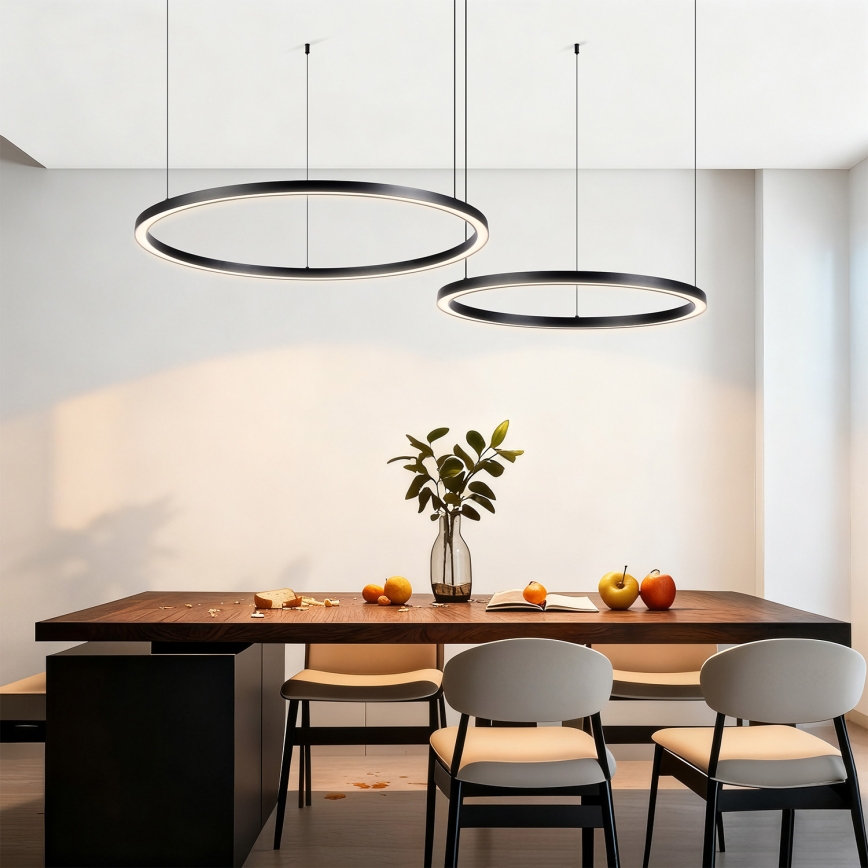 Brilagi - Suspension LED dimmable sur câble PORTOFINO LED/98W/230V 3000-6000K noir + télécommande