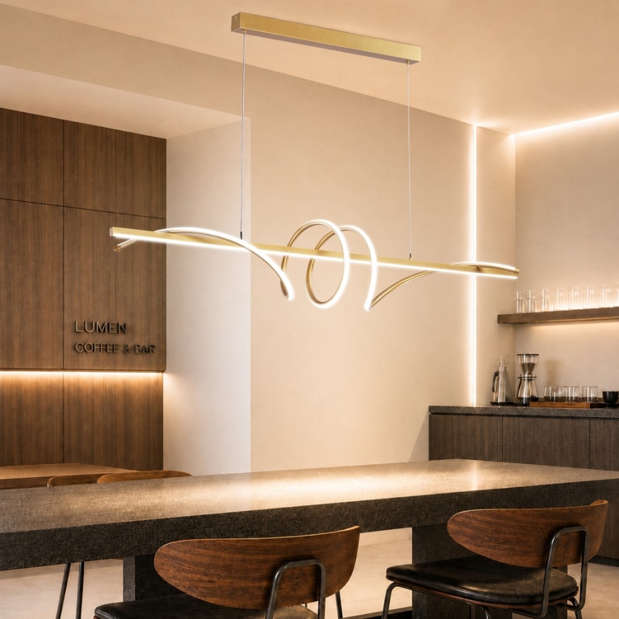 BRILAGI - Suspension LED dimmable sur câble SIGNATURE LED/50W/230V 3000-6000K 120 cm dorée + télécommande