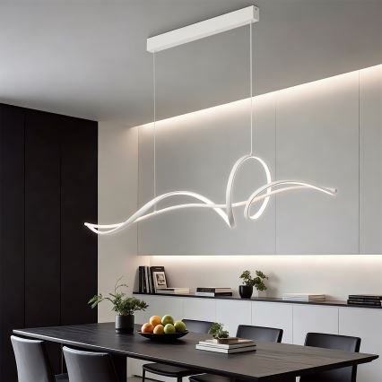 Brilagi - Suspension LED dimmable sur câble SIGNATURE LED/55W/230V 3000-6000K 120x23 cm blanc + télécommande
