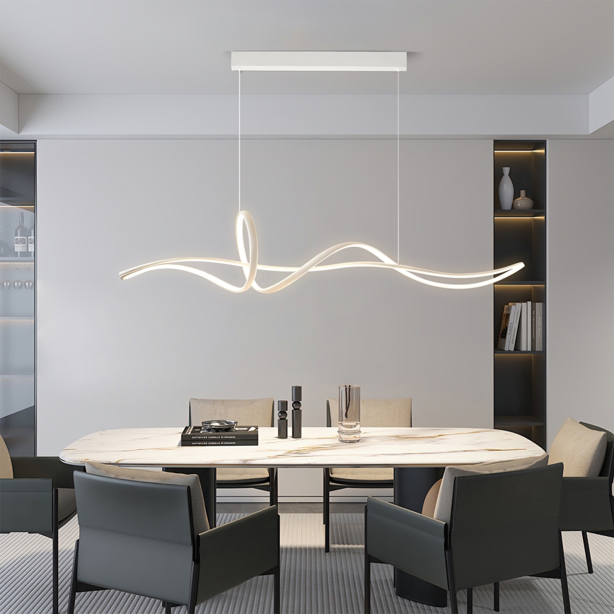 Brilagi - Suspension LED dimmable sur câble SIGNATURE LED/55W/230V 3000-6000K 120x23 cm blanc + télécommande