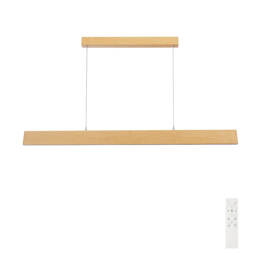 Brilagi - Lustre LED à intensité variable suspendu à un câble SLIMLINE LED/40W/2300-6000K décor chêne + télécommande
