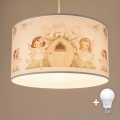 Brilagi - Suspension LED pour enfant BOBO sur câble 1xE27/60W/230V Ø 35 cm, rose à motifs fées