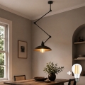 Brilagi - Suspension LED réglable sur tige IRONBEAM 1xE27/60W/230V noir