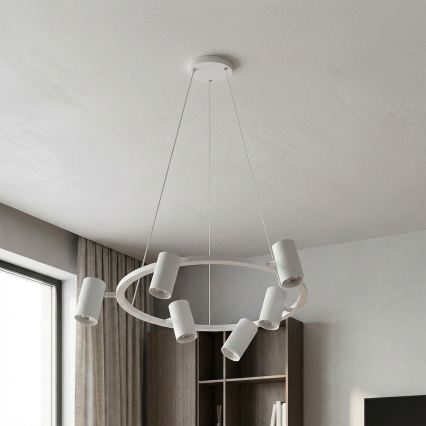 Brilagi - Suspension LED RGBW dimmable sur câble SELE 6xGU10/6,5W/230V 2700-6500K blanche + télécommande