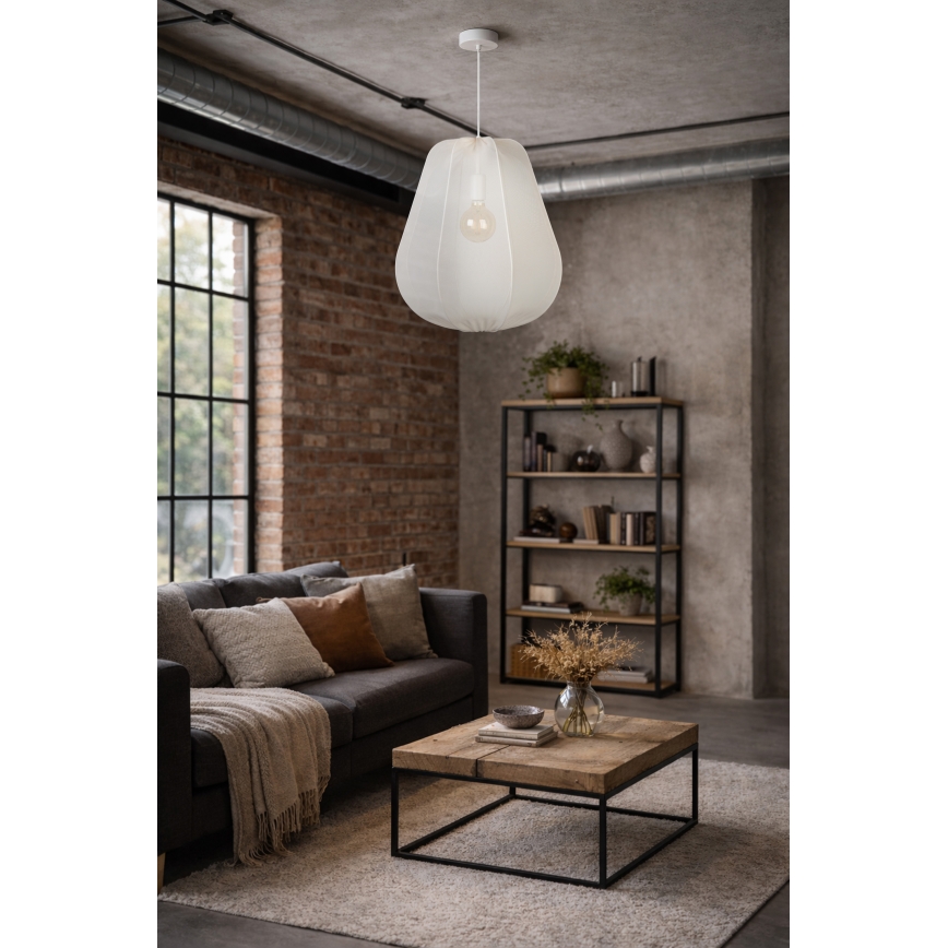 Brilagi - Suspension LED sur câble ARVEN 1xE27/8W/230V Ø 37 cm blanche