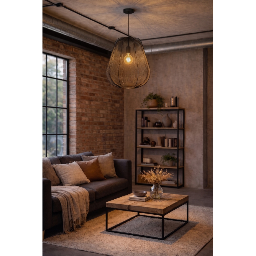 Brilagi - Suspension LED sur câble ARVEN 1xE27/8W/230V Ø 37 cm noir