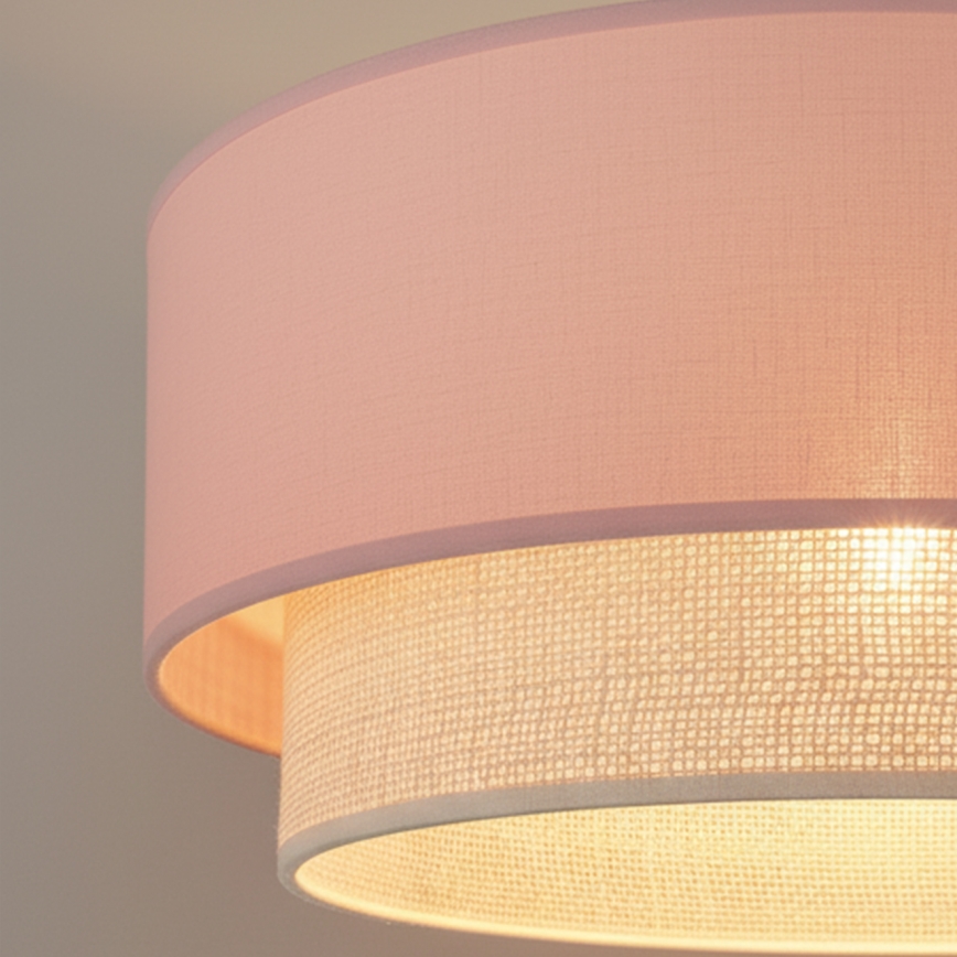 Brilagi - Suspension LED sur câble BOHO BOBO 1xE27/10W/230V Ø 40 cm rose/crème