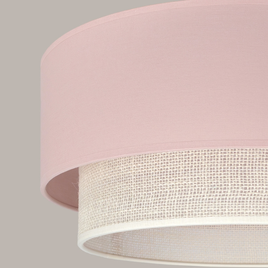Brilagi - Suspension LED sur câble BOHO BOBO 1xE27/60W/230V Ø 40 cm rose/crème