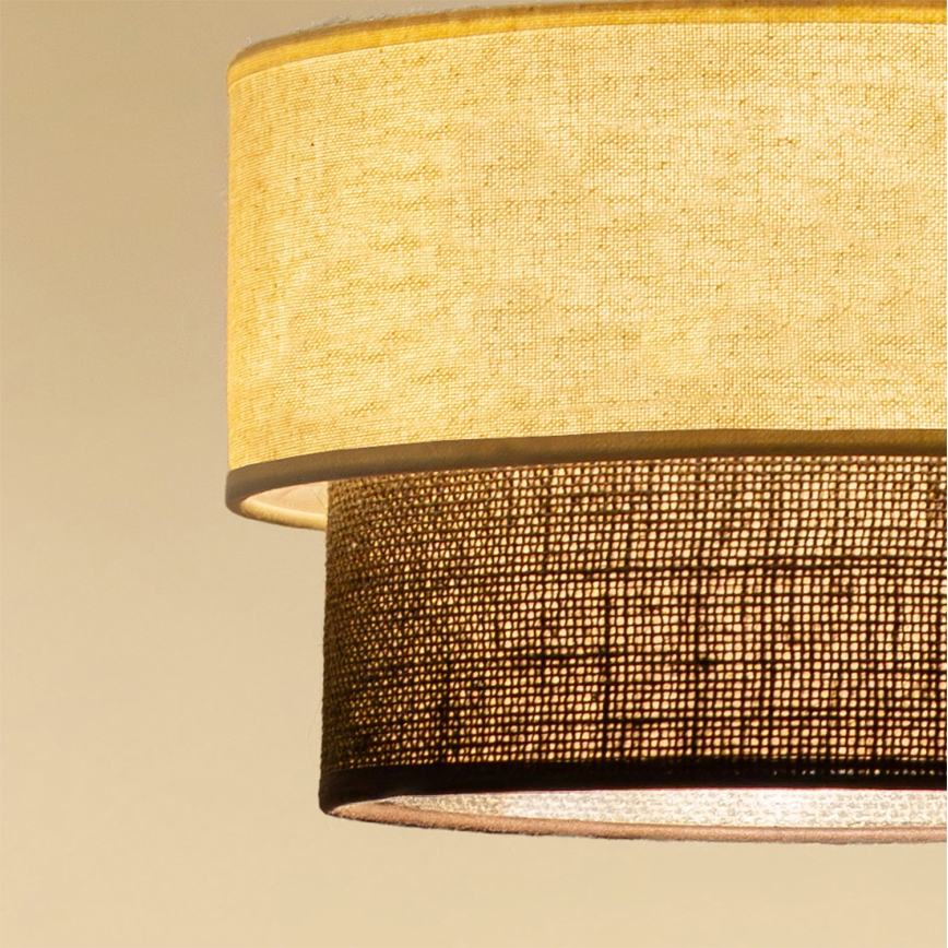 Brilagi - Suspension LED sur câble BOHO STYLE 1xE27/15W/230V Ø 25 cm crème/marron