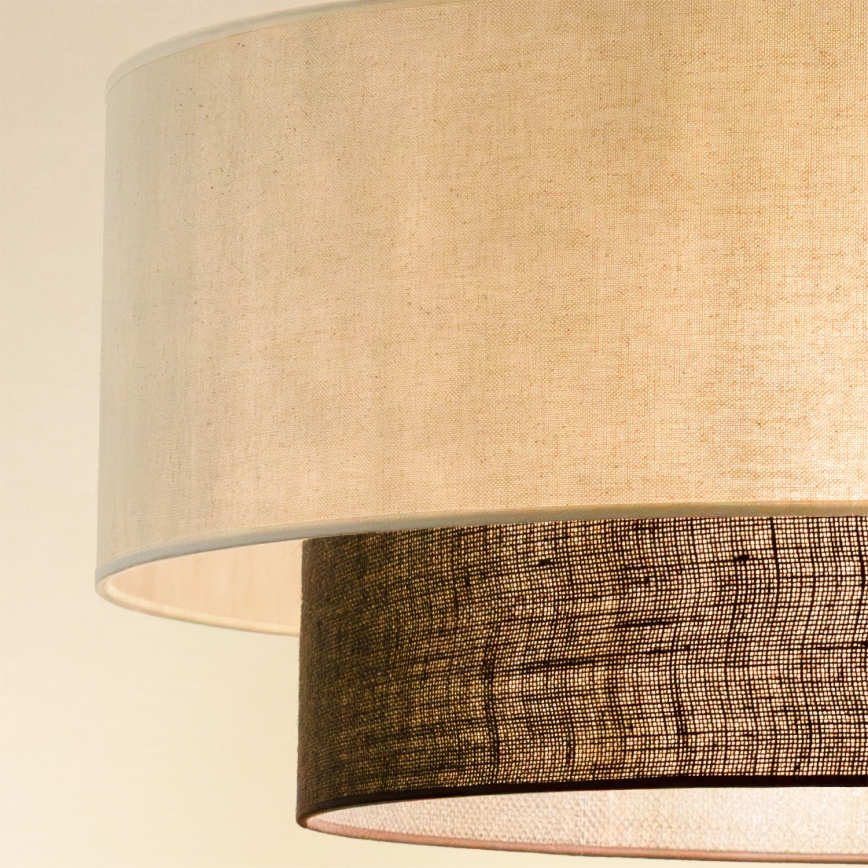 Brilagi - Suspension LED sur câble BOHO STYLE 3xE27/15W/230V Ø 60 cm crème/marron