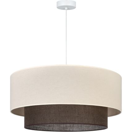 Brilagi - Suspension LED sur câble BOHO STYLE 3xE27/15W/230V Ø 60 cm crème/marron