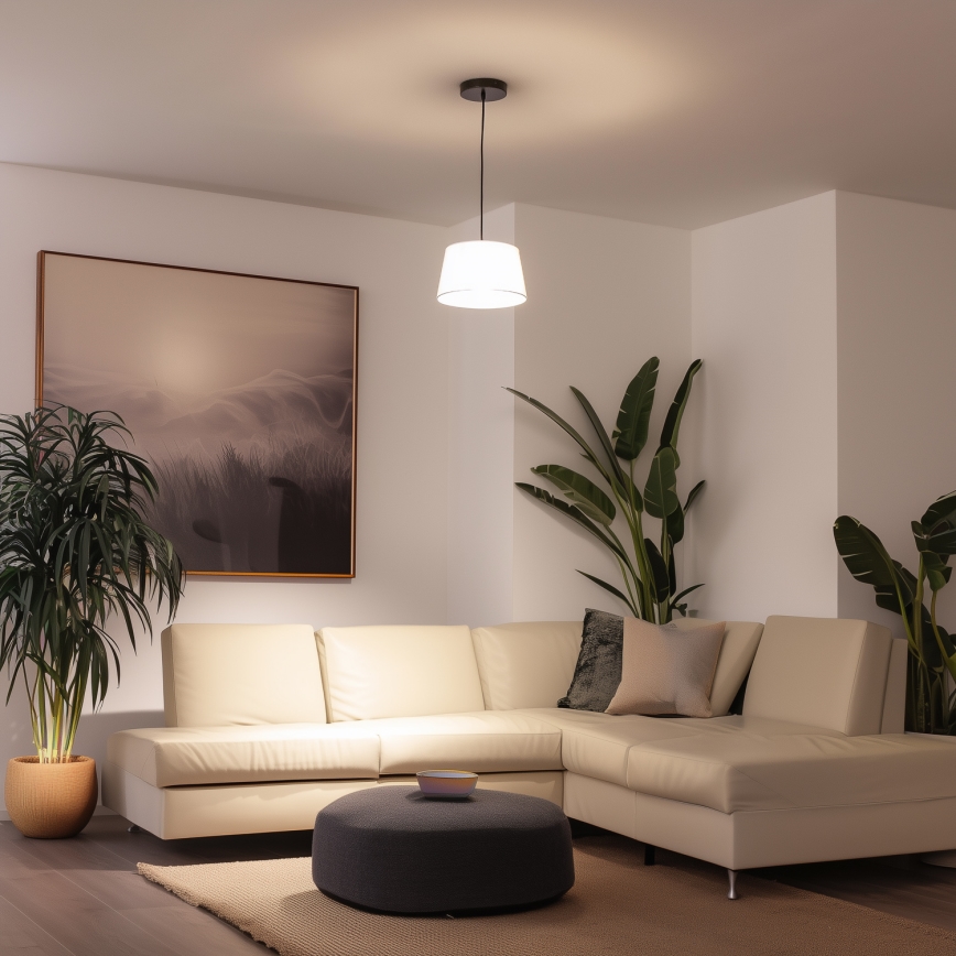 Brilagi - Suspension LED sur câble CERIA 1xE27/40W/230V Ø 25 cm blanche