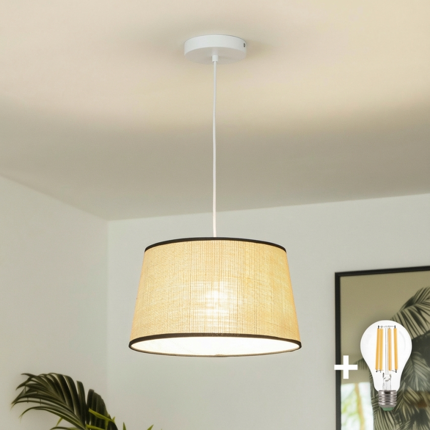 Brilagi - Suspension LED sur câble CERIA 1xE27/40W/230V Ø 35 cm beige