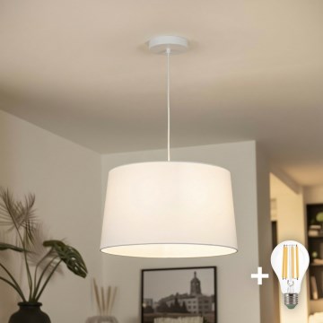 Brilagi - Suspension LED sur câble CERIA 1xE27/40W/230V Ø 45 cm blanc