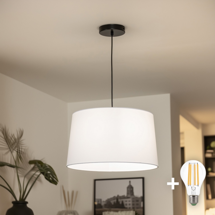 Brilagi - Suspension LED sur câble CERIA 1xE27/40W/230V Ø 45 cm blanche