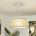 Brilagi - Suspension LED sur câble CERIA 1xE27/40W/230V Ø 50 cm beige