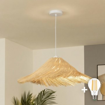 Brilagi - Suspension LED sur câble CERIA BOHO 1xE27/40W/230V diam. 70 cm rotin