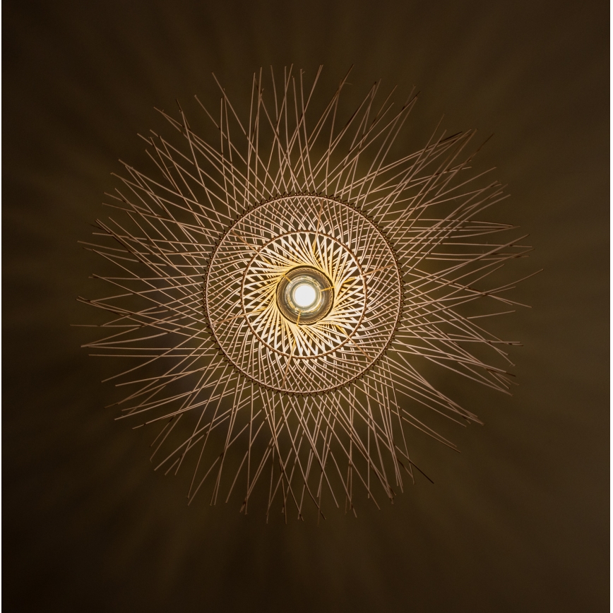 Brilagi - Suspension LED sur câble CERIA BOHO 1xE27/40W/230V Ø 100 cm en bambou