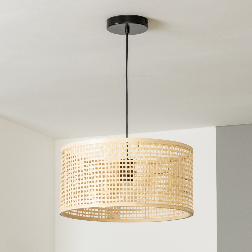 Brilagi - Suspension LED sur câble CERIA BOHO 1xE27/40W/230V Ø 25 cm en bambou