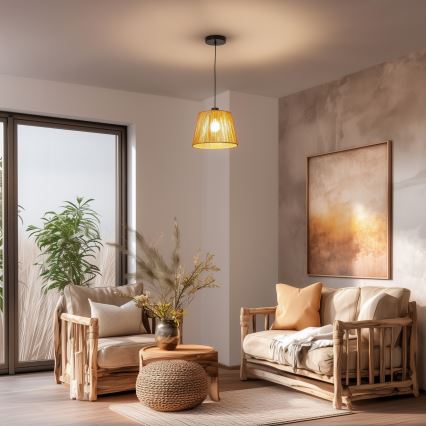 Brilagi - Suspension LED sur câble CERIA BOHO 1xE27/40W/230V Ø 28 cm marron