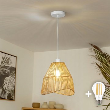 Brilagi - Suspension LED sur câble CERIA BOHO 1xE27/40W/230V Ø 30 cm brun