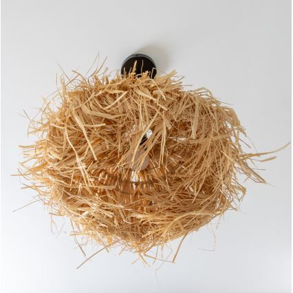 Brilagi - Suspension LED sur câble CERIA BOHO 1xE27/40W/230V Ø 40 cm raffia