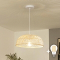 Brilagi - Suspension LED sur câble CERIA BOHO 1xE27/40W/230V Ø 40 cm rotin