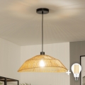 Brilagi - Suspension LED sur câble CERIA BOHO 1xE27/40W/230V Ø 50 cm marron