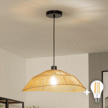 Brilagi - Suspension LED sur câble CERIA BOHO 1xE27/40W/230V Ø 50 cm marron