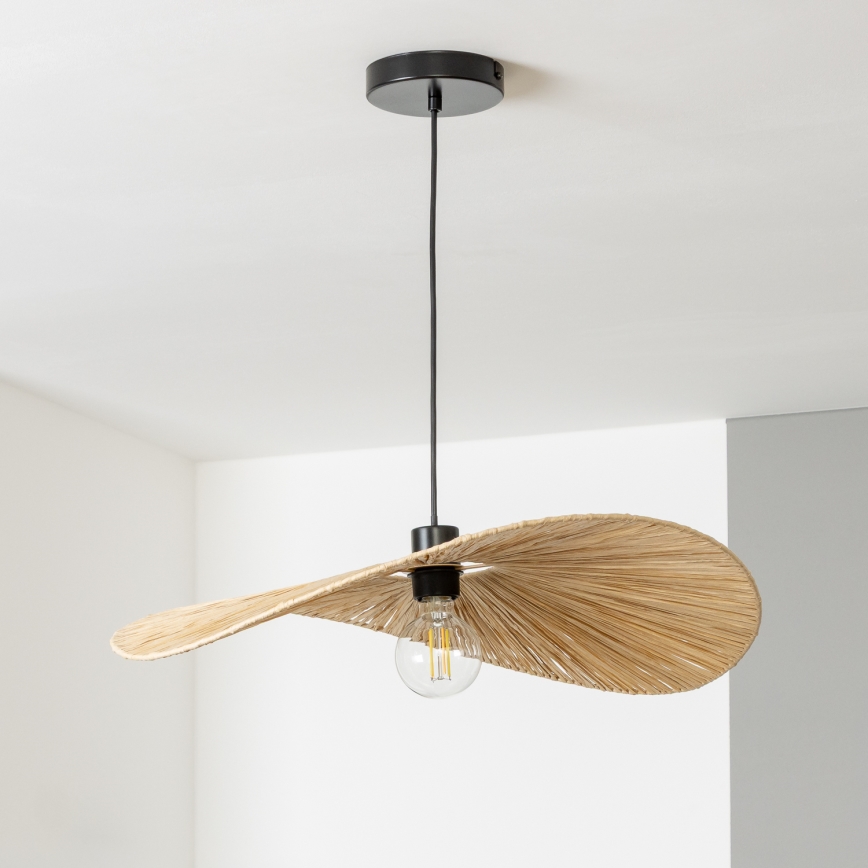 Brilagi - Suspension LED sur câble CERIA BOHO 1xE27/40W/230V Ø 60 cm en raphia