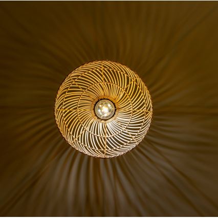 Brilagi - Suspension LED sur câble CERIA BOHO 1xE27/40W/230V Ø 60 cm en rotin