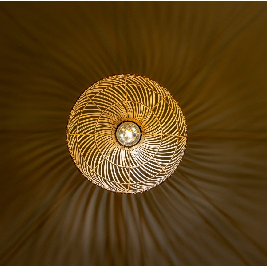 Brilagi - Suspension LED sur câble CERIA BOHO 1xE27/40W/230V Ø 60 cm en rotin