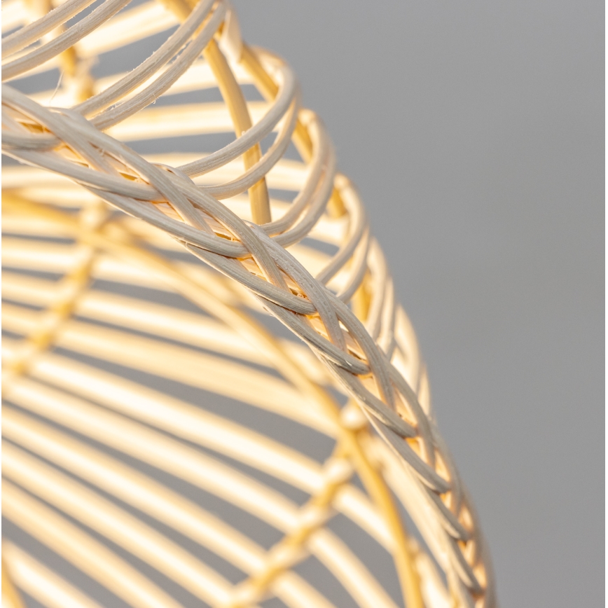 Brilagi - Suspension LED sur câble CERIA BOHO 1xE27/40W/230V Ø 60 cm en rotin