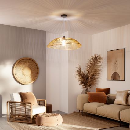 Brilagi - Suspension LED sur câble CERIA BOHO 1xE27/40W/230V Ø 70 cm marron