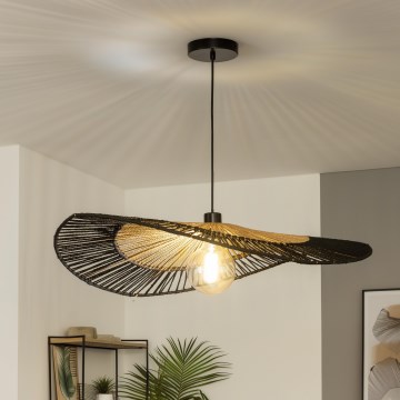 Brilagi - Suspension LED sur câble CERIA BOHO 1xE27/40W/230V Ø 80 cm noir/marron