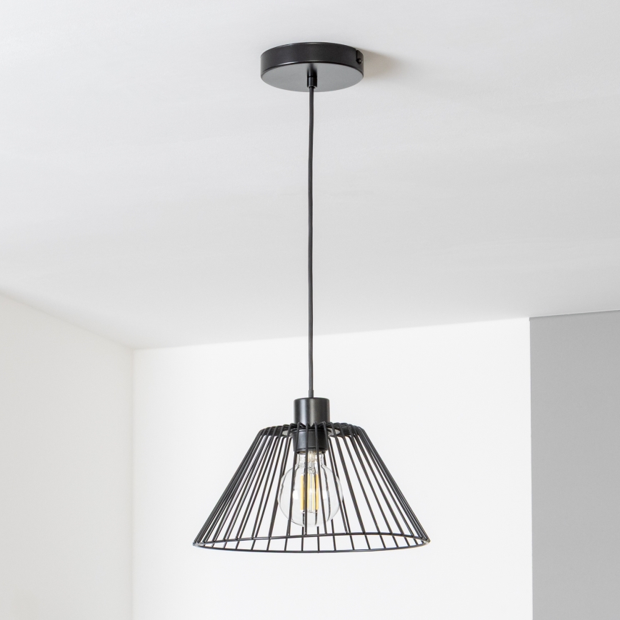 Brilagi - Suspension LED sur câble CERIA WIRE 1xE27/40W/230V Ø 30 cm noire
