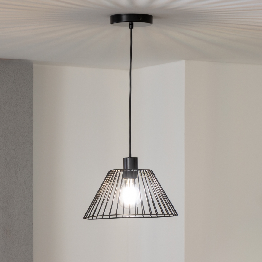 Brilagi - Suspension LED sur câble CERIA WIRE 1xE27/40W/230V Ø 30 cm noire